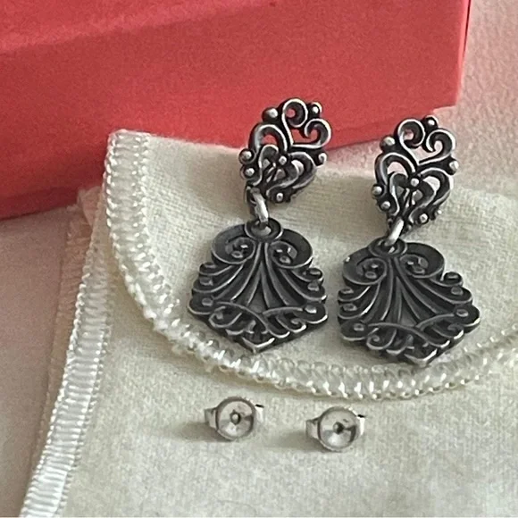 James Avery Retired Vintage Celeste dangle Ear posts - Picture 4 of 11